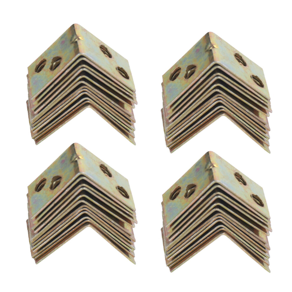 Metal Shelf Support 90 Degree 12Pcs Brass Tone 4852508222448