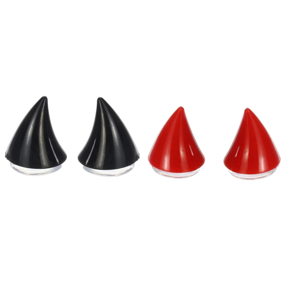 Motorcycle Helmet Corner Horn Decoration Suction Cup Horn, Red 4852508226705