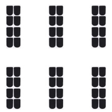 Lot de 48 coussinets noirs pour clarinette/saxophone soprano (0,8 mm)