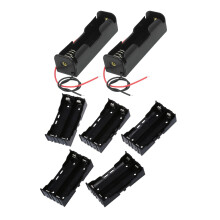 5 x Black Plastic 2 x 3.7V 18650 Batteries 4 Pin Battery Holder Case