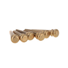 6 Pieces Brass Folk Acoustic Guitar Bridge Pin Peg Nail Metal with Black 3 in 1 Multifunction Guitar String Winder