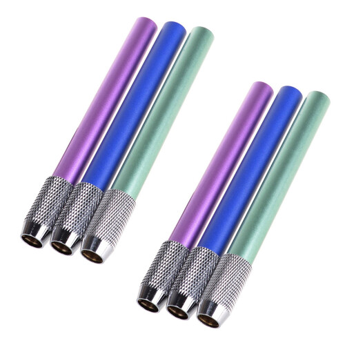 6 peças de suporte extensor de lápis de metal aleatório