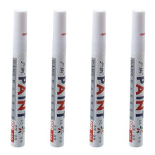 1 Witte permanente autoband metaalverfstift