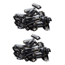 20pcs Nine-tooth Hair Clip(Black)32MM L
