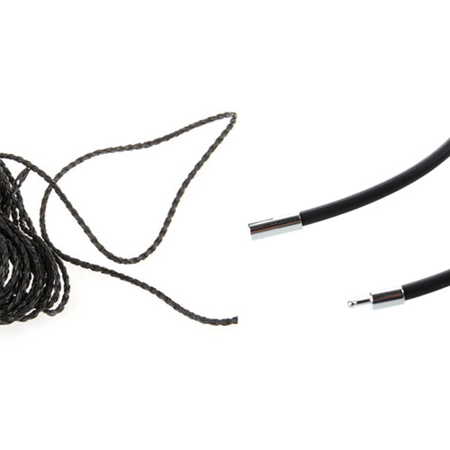 Μαύρο πλεγμένο δερμάτινο κολιέ 9μ., κορδόνι DIY 3mm, ζεστό 2