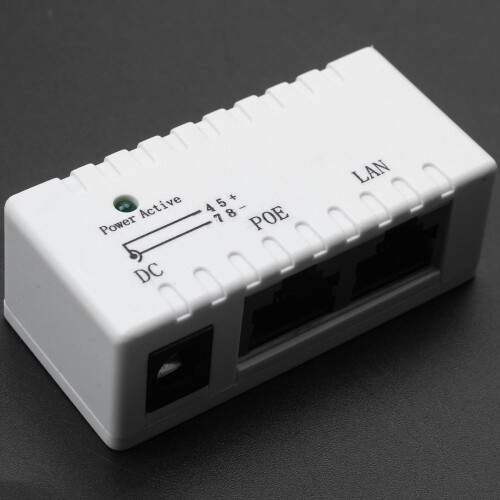Conector adaptor Poe Poe Injector RJ45 DC 5.5mm x 2.1mm (alb) 2