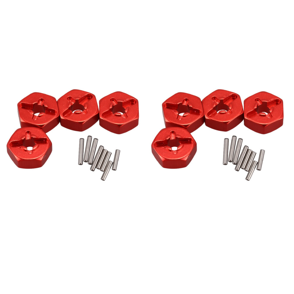 Aluminum Alloy 12Mm Combiner Wheel Hub Hex Adapter Upgrades, Red 4852508236513