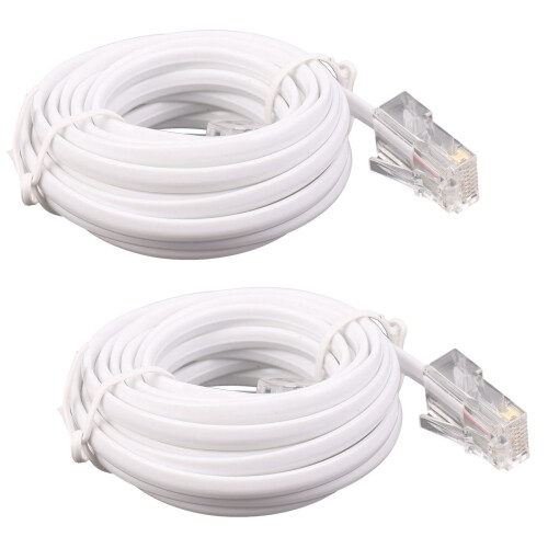 RJ11 6P4C til RJ45 8P4C Modulært Telefon Internet Forlængerkabel 3 Meter