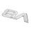 Αυτοκόλλητο με αυτοκόλλητο πίσω έμβλημα αυτοκινήτου 3D ασημί 7,5x3,5cm 4