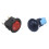 Toggle  Bipolar  OFF Red 3 Pin 20mm & -Off Latching Waterproof 12mm Push Button  SPST 2A IP67, Black 3