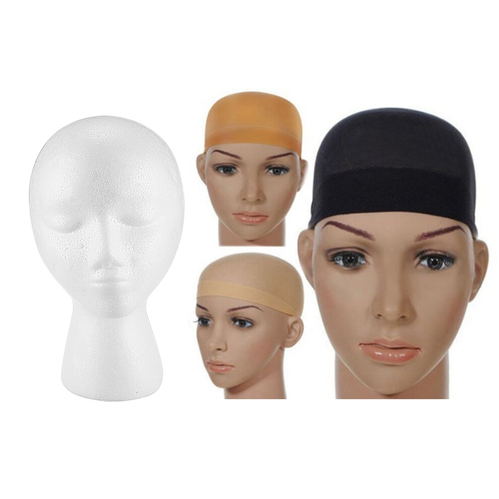 Nincs Mã¡Rka Unisex White Foam Mannequin Wig Head Display Foam Head