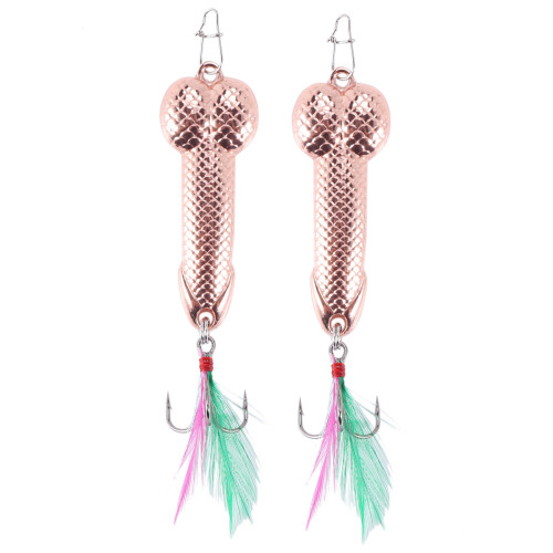1 τεμάχιο Δολώματα Ψαρέματος Spinner Spoon Pike VIB Wobble (ροζ χρυσό 21g)