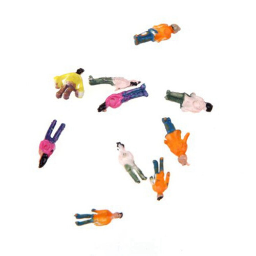100pcs Z Scale 1:200 Mix Painted Model People Train Park Street 1