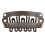 10 stk. brune trykklips U-formede metallklips til hårextensions DIY 4