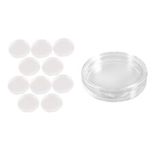 10 Stk Kleine runde transparente Kunststoff-Muenzkapseln æske 30mm