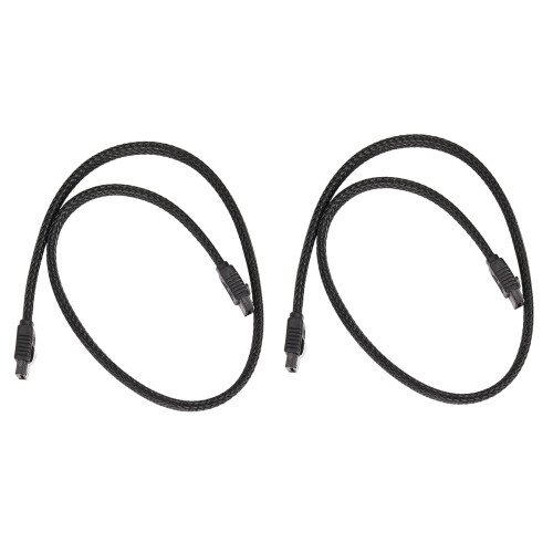 2x 50cm SATA 3.0 III SATA3 7pin καλώδιο δεδομένων Καλώδια SSD 6Gb/s (μαύρο)