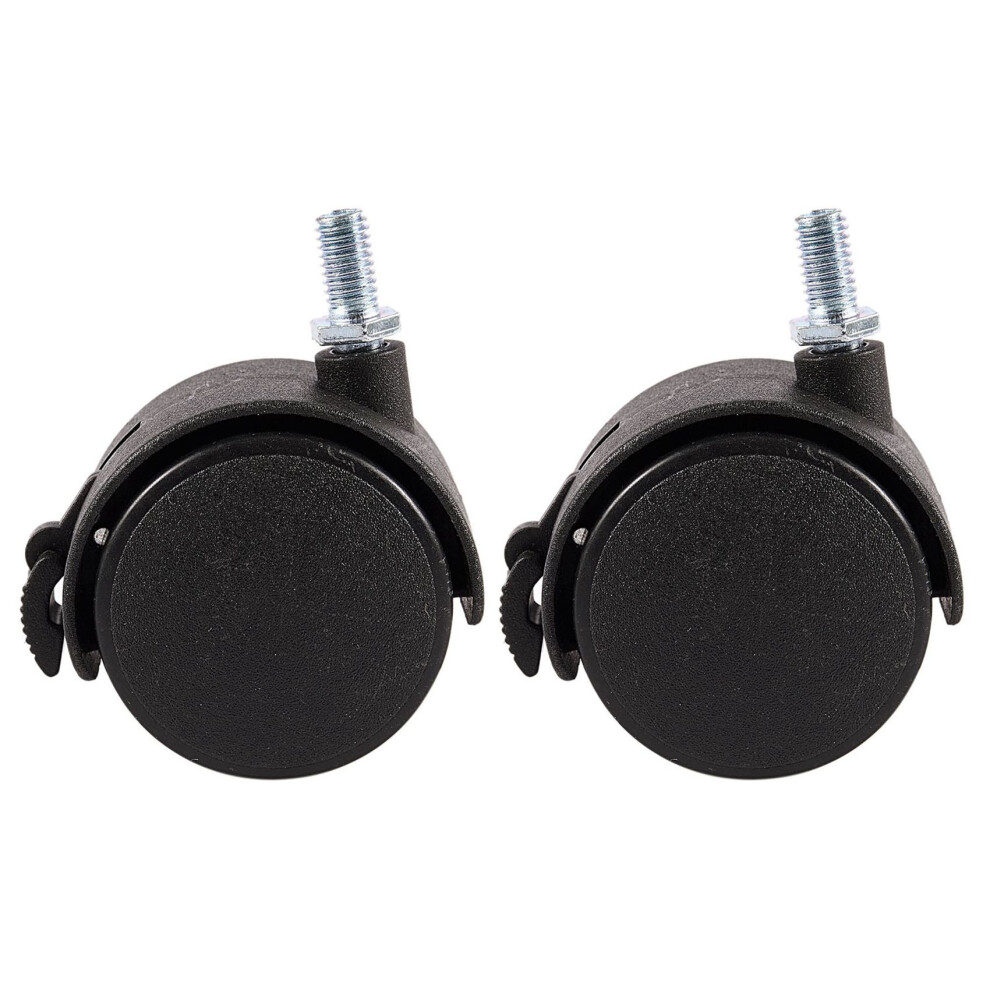 Furniture Swivel Locking Caster 8Mm Screw Stem 2-Inch Dia Wheel Black 4852508241463
