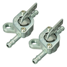 2X 1/4 zoll Inline Öl Gas Kraftstoff Tank Tap Filter Petcock Schalter