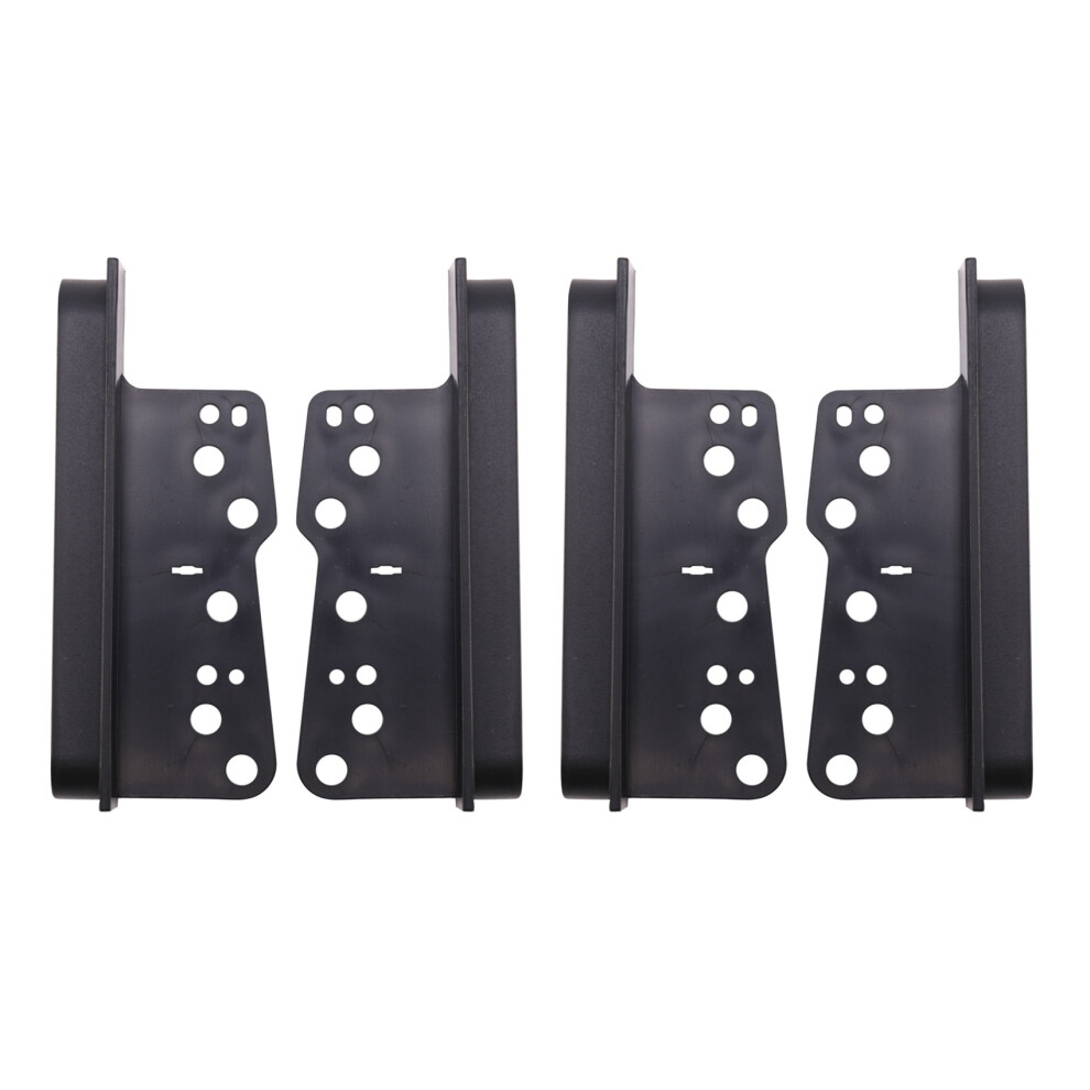 2 Double Din Fascia Facia Dash Kit Car Stereo Side Trims Brackets Black 4852508243894