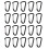 20 Pcs Noir D Forme Alliage D'Aluminium Clip A Fixer Porte-Cles Crochet Moraillon 1