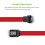 Καλώδιο δεδομένων SATA 3.0III SATA3 7 ακίδων 6Gb/s 50cm με νάιλον μανίκι (κόκκινο) 3