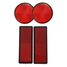 2 stk. rund rød reflektor universal for motorsykkel ATV 5,6 x 0,8 cm