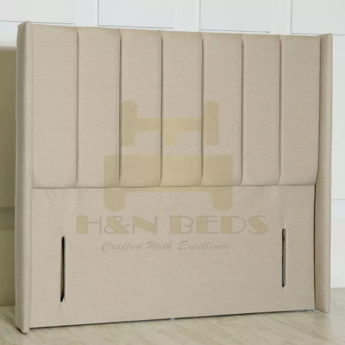 (Teal Plush, King 5ft) Plush 54" Winged Panel Headboard for Divan 2