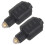 2x mini optický audio adaptér 3,5 mm samica jack na digitálny samec 1