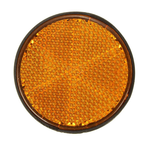 Refletor laranja redondo de 2x2 polegadas universal para motocicleta e quadriciclo 1