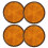 Refletor laranja redondo de 2x2 polegadas universal para motocicleta e quadriciclo 1