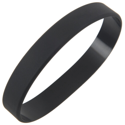 Silicone Rubber Wristband Bangle Black 1