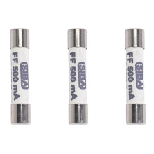 Fusível cerâmico branco 3X 1000V 500mA 6,3 x 32mm para multímetro
