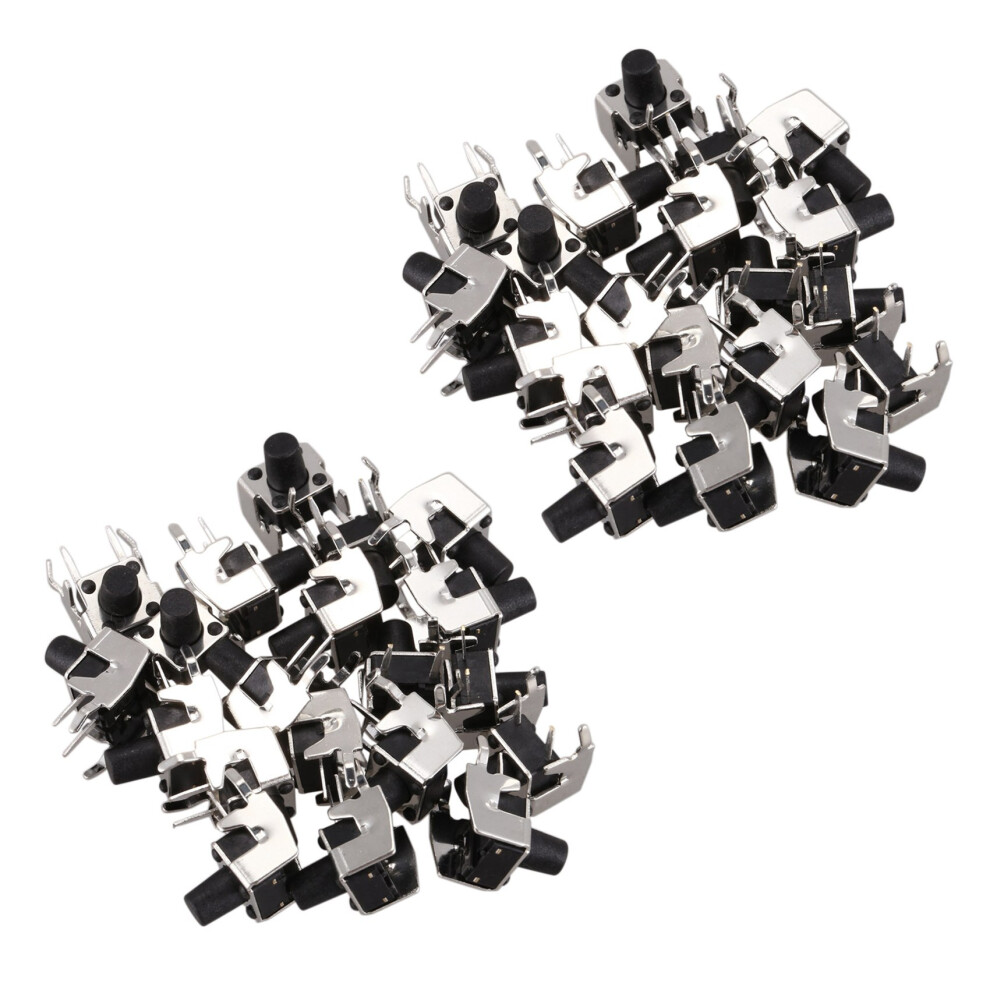40 Pcs Momentary Right Angle Tactile Tact Push Button Switch 6X6x8mm 4852508251202