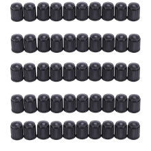 80 stuks plastic fietsventielstofdoppen zwart