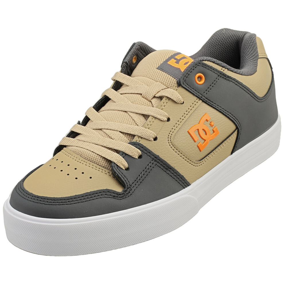 Dc (7) Shoes Pure Mens Skate Trainers In Tan Grey