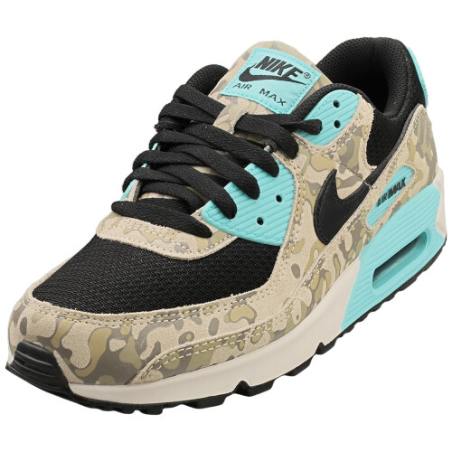 Nike (42) Nike Air Max 90 Premium Herren - Sanddrift Schwarz Gr?n