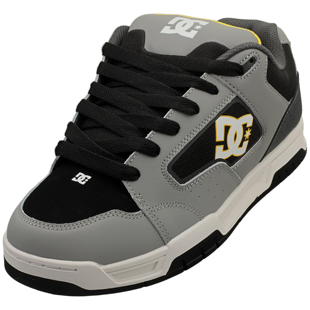 Dc (7) Shoes Coiler Mens Skate Trainers In Grey Black
