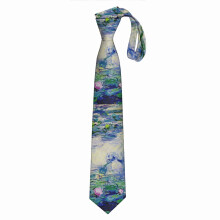 (Claude Monet Water Lilies Landscape Of Water And Reflection=23375) Men's Tie Printed Skinny Tie Fashion Cool Necktie for Men, Casual Gentleman Novelry Funny Suit  Neck Ties