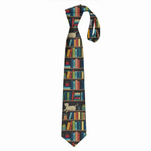(Book Lover Author Librarian=7705) Men's Tie Printed Skinny Tie Fashion Cool Necktie for Men, Casual Gentleman Novelry Funny Suit Neck Ties