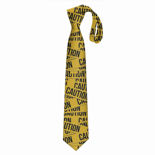 (Caution=7176) Men's Tie Printed Skinny Tie Fashion Cool Necktie for Men, Casual Gentleman Novelry Funny Suit Neck Ties