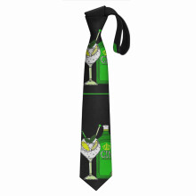 (Gin And Tonic Gin O'Clock Cocktail Glass=3799) Men's Tie Printed Skinny Tie Fashion Cool Necktie for Men, Casual Gentleman Novelry Funny Suit  Neck Ties