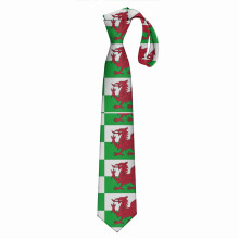 (Flag Of Wales=6946) Men's Tie Printed Skinny Tie Fashion Cool Necktie for Men, Casual Gentleman Novelry Funny Suit  Neck Ties