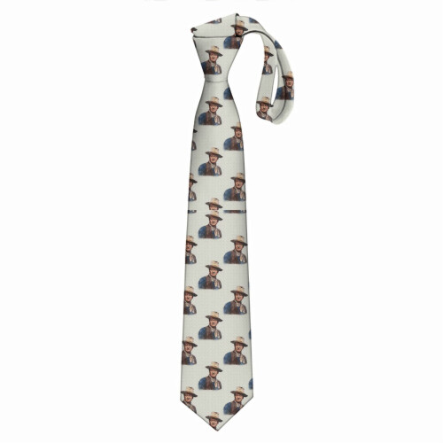(John Wayne The Duke - Watercolor=9161) Men's Tie Printed Skinny Tie Fashion Cool Necktie for Men, Casual Gentleman Novelry Funny Suit Neck Ties