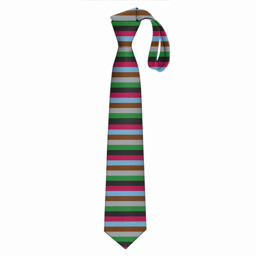 (Harlequins Rugby Striped =22213) Men's Tie Printed Skinny Tie Fashion Cool Necktie for Men, Casual Gentleman Novelry Funny Suit Neck Ties