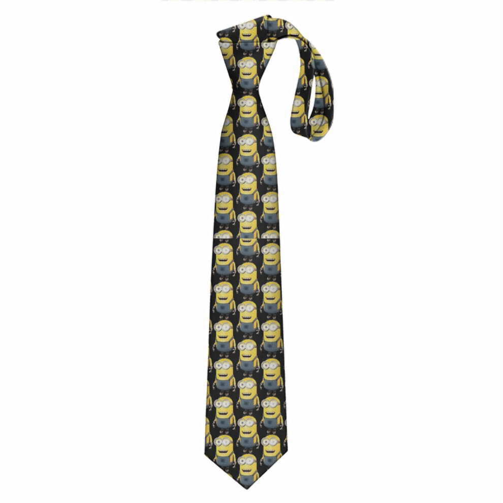 Bearlad (Minion Minion =12030) Men's Tie Printed Skinny Tie Fashion Cool Necktie For Men, Casual Gentleman Novelry Funny Suit Neck Ties