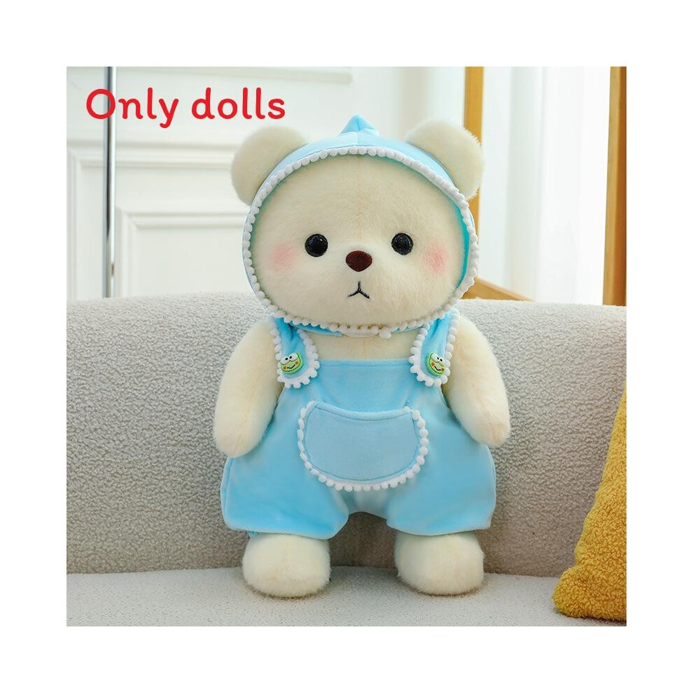 (Blue,55cm)Jolie peluche contes de nounours poupée portant des vêtements de bébé design pour bébé cadeau sommeil