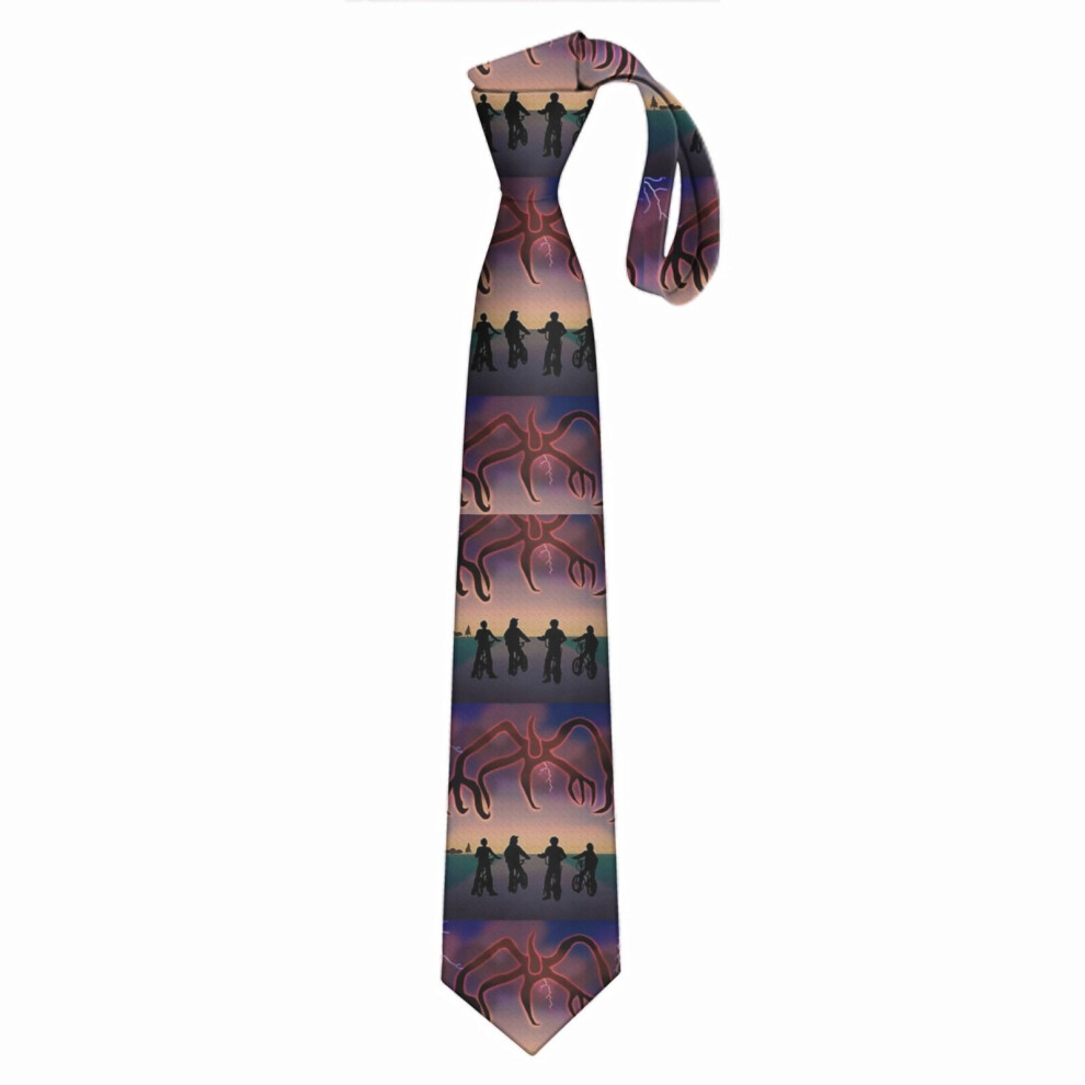 Bearlad (Stranger Things =9523) Men's Tie Printed Skinny Tie Fashion Cool Necktie For Men, Casual Gentleman Novelry Funny Suit Neck Ties