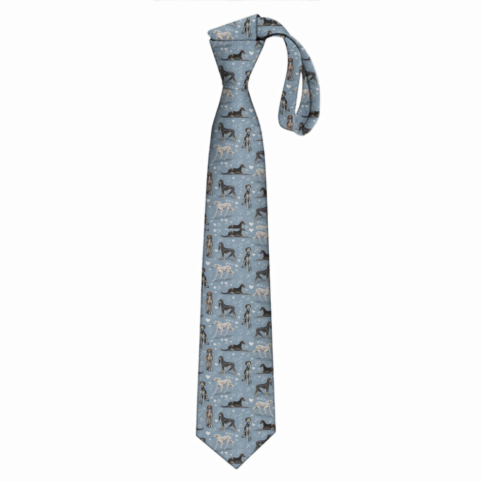 Bearlad (The Saluki=4668) Men's Tie Printed Skinny Tie Fashion Cool Necktie For Men, Casual Gentleman Novelry Funny Suit Neck Ties