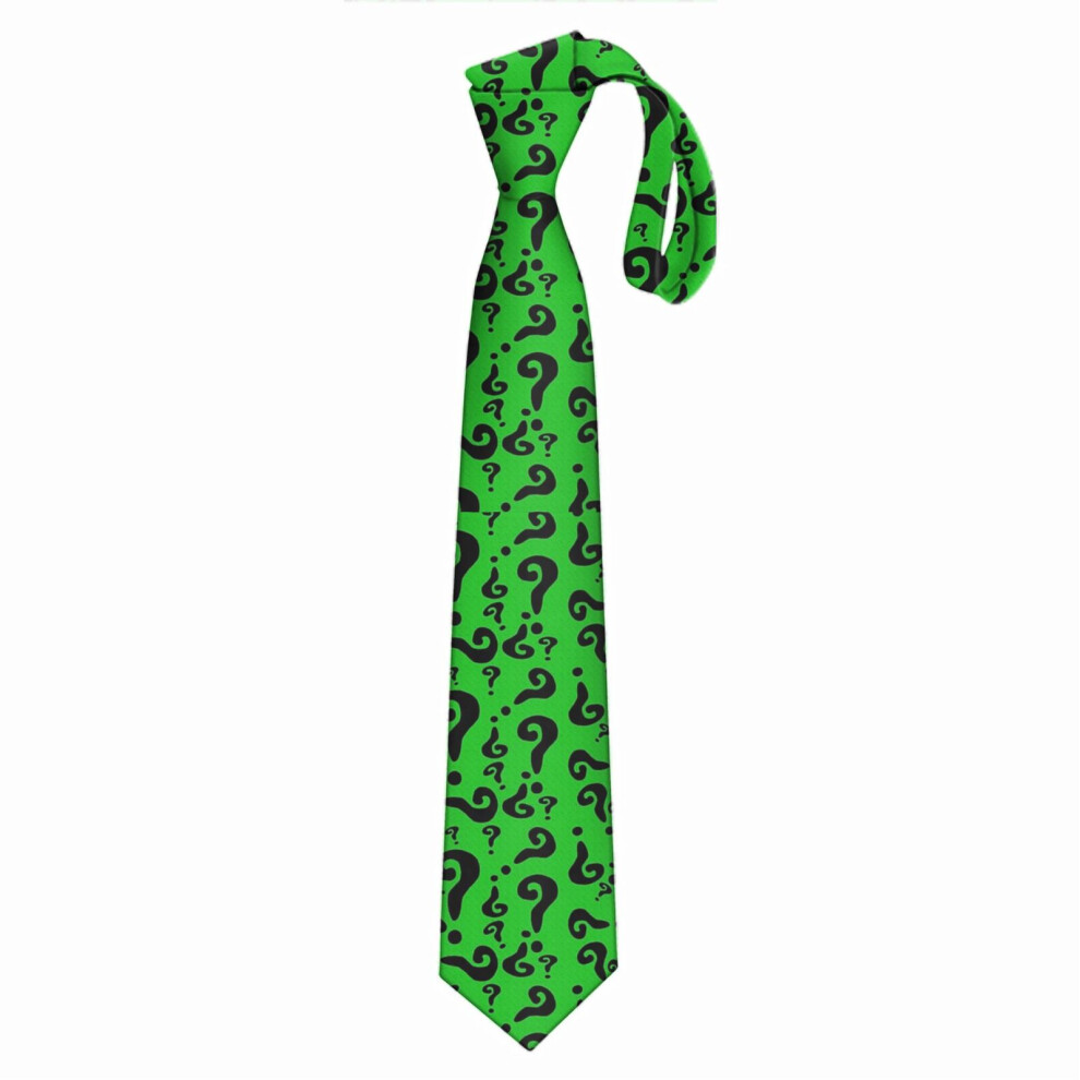 Bearlad (The Riddler=10611) Men's Tie Printed Skinny Tie Fashion Cool Necktie For Men, Casual Gentleman Novelry Funny Suit Neck Ties