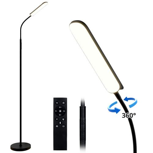 ELECWISH LED Floor Lamp Adjustable 3 Color Reading Light with Remote Control UK 1